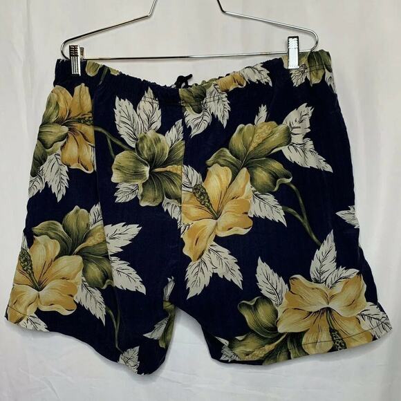 Nautica Men Swim Trunks Flower Shorts Adult Size M All Over Print Bathing Suit - Picture 5 of 7